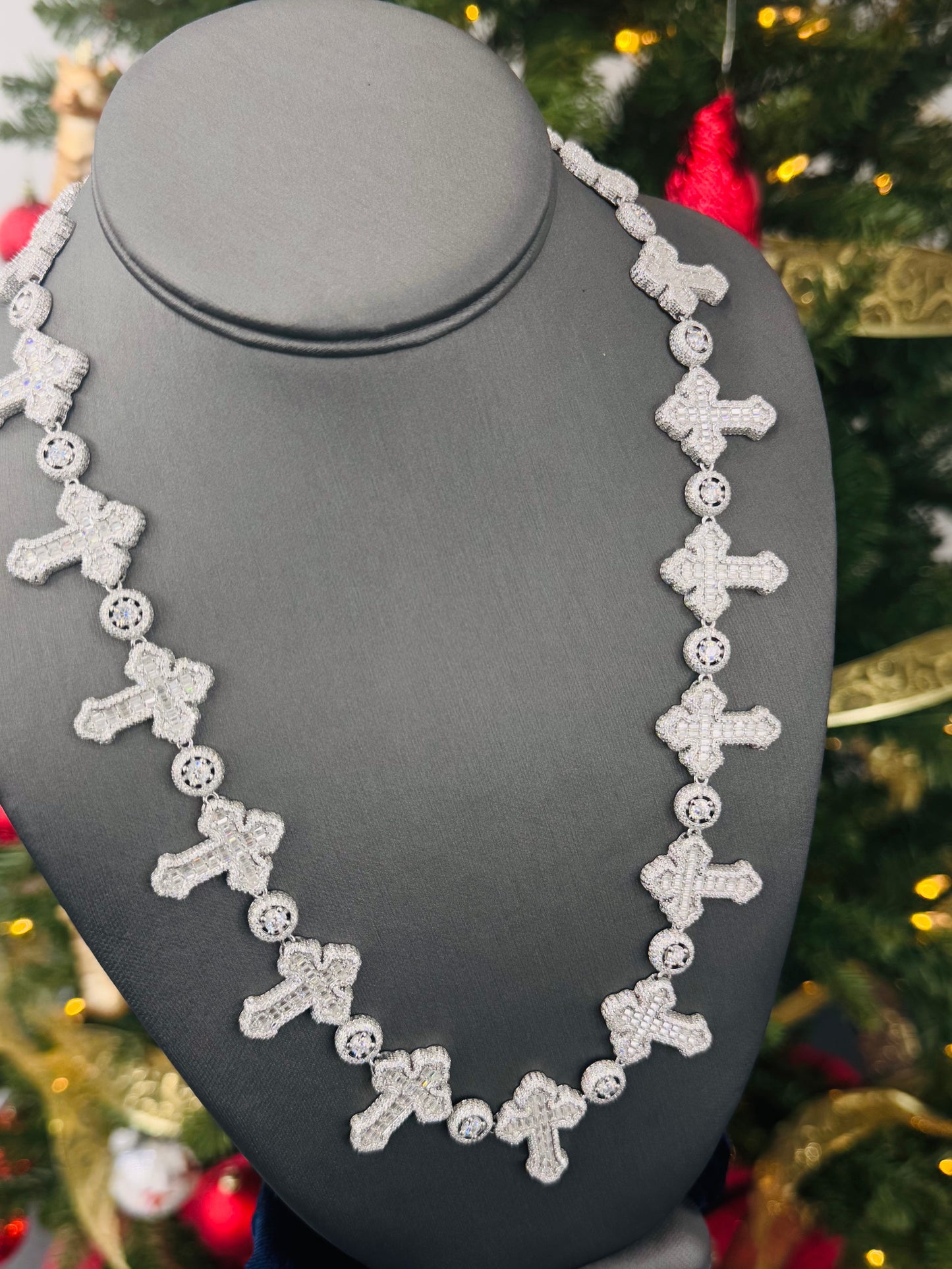 925 Moissanite Cross Necklace