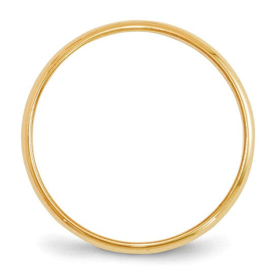 Gold Wedding Band - 2mm Plain