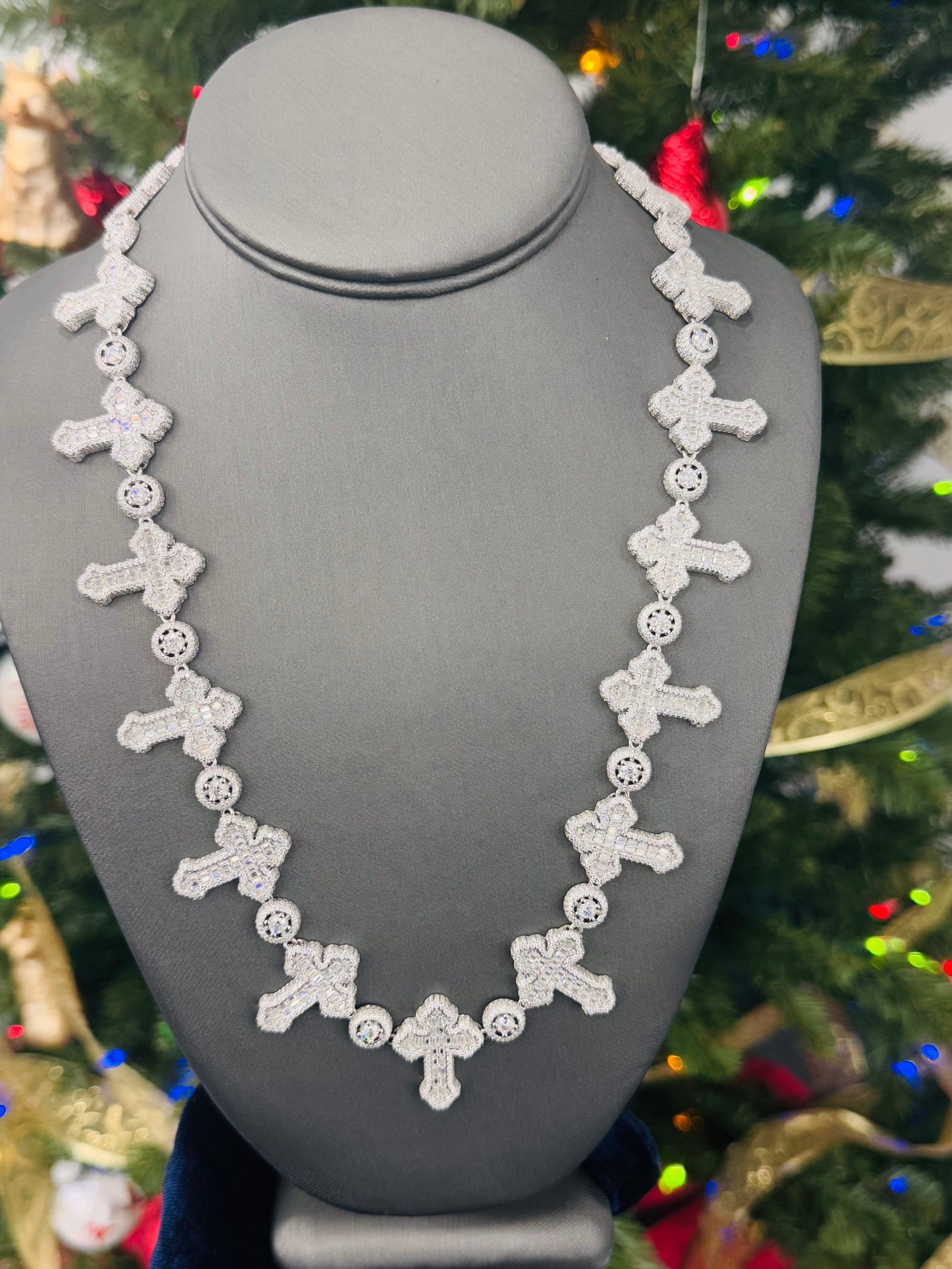 925 Moissanite Cross Necklace