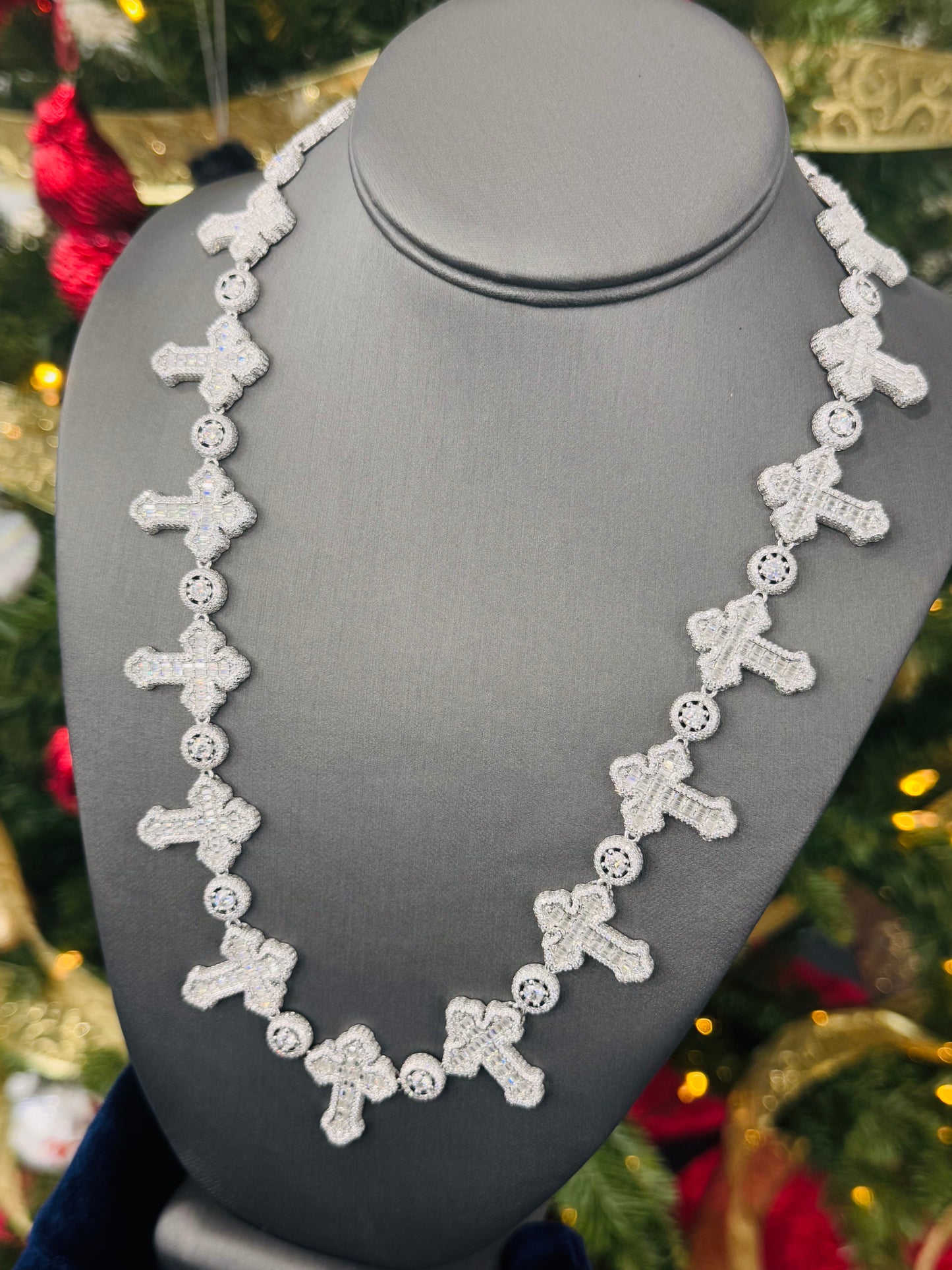 925 Moissanite Cross Necklace