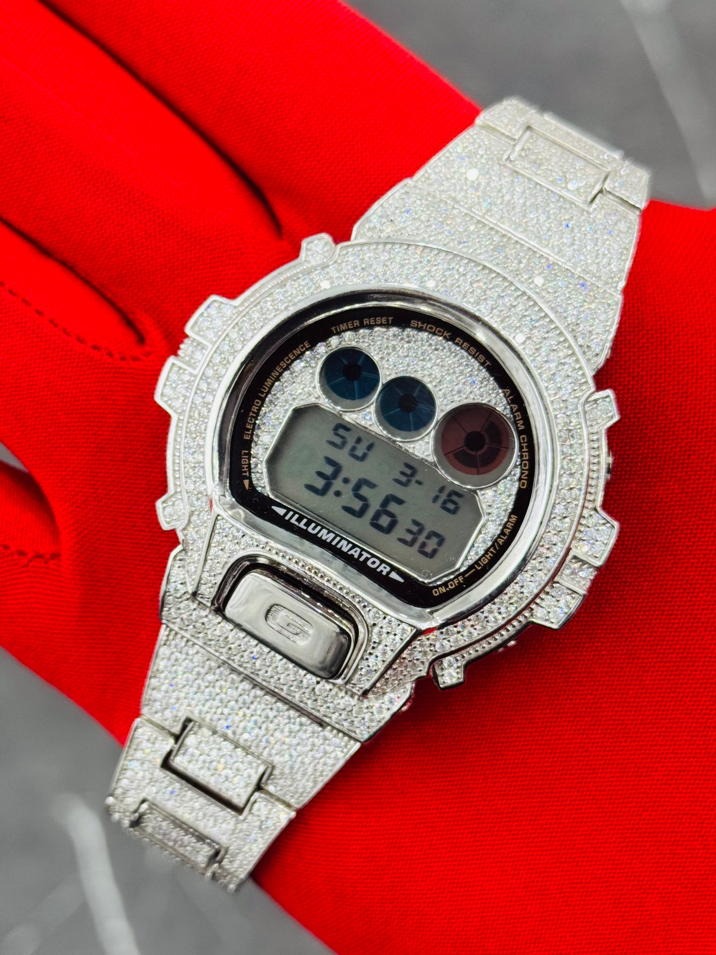 G shock Moissanite Fully Iced Out