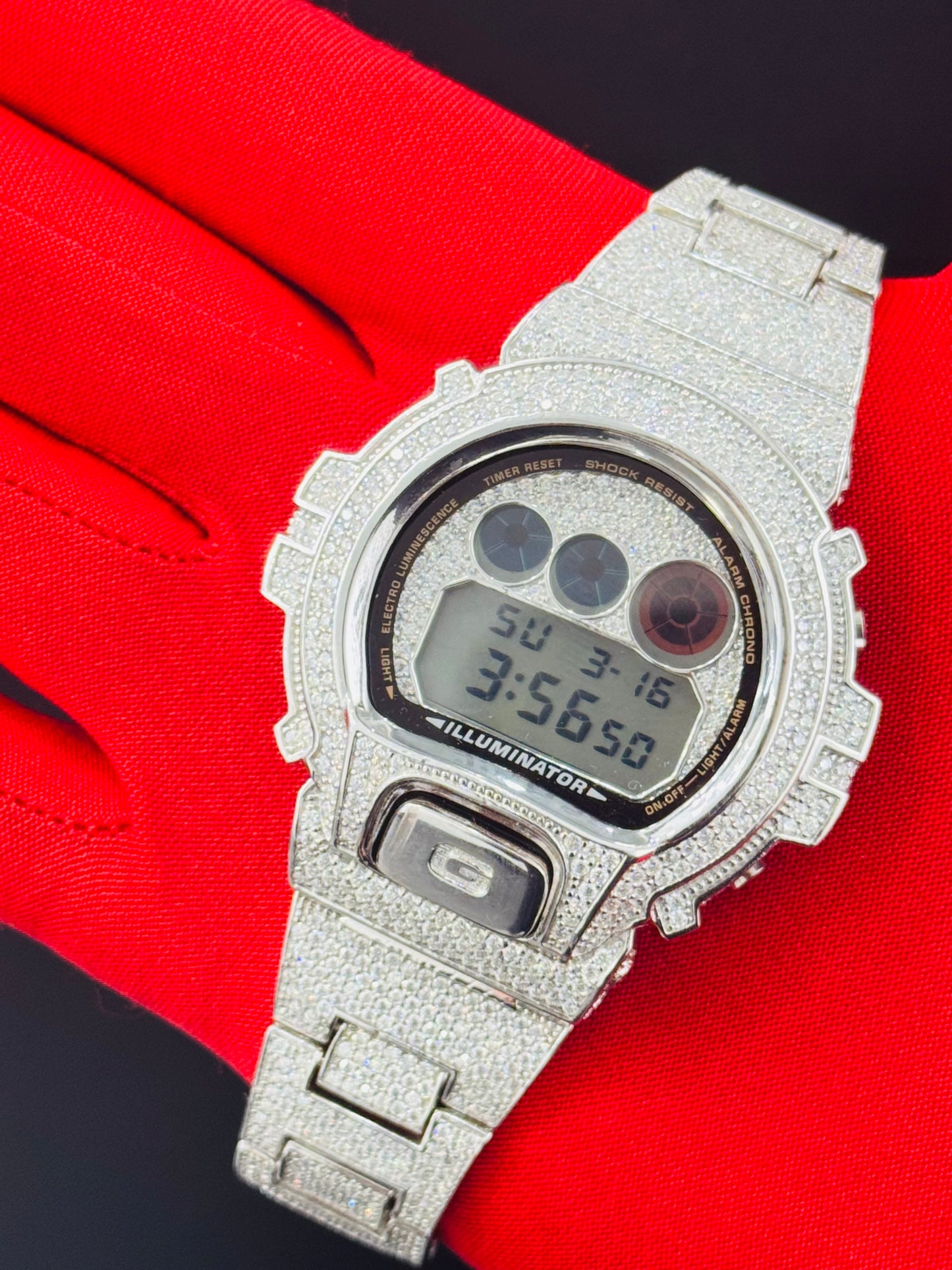 G shock Moissanite Fully Iced Out