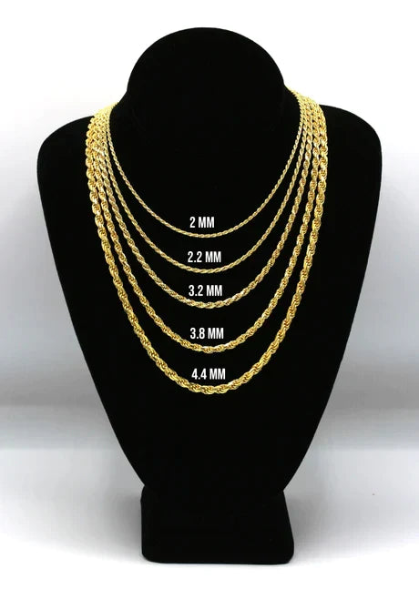Silver Chain - Mens Gold Chain / Rope Chain