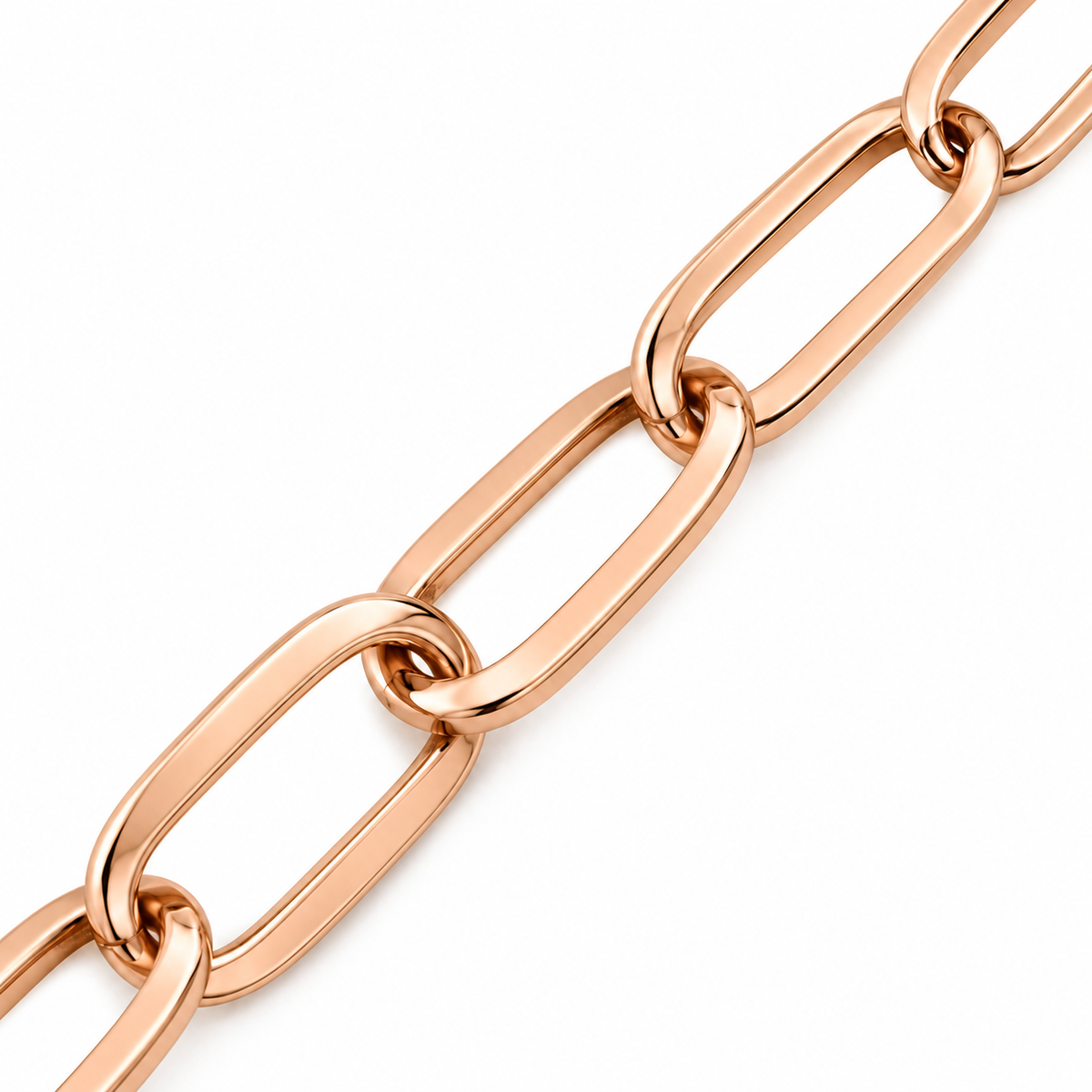 Rose gold paper clip bracelet