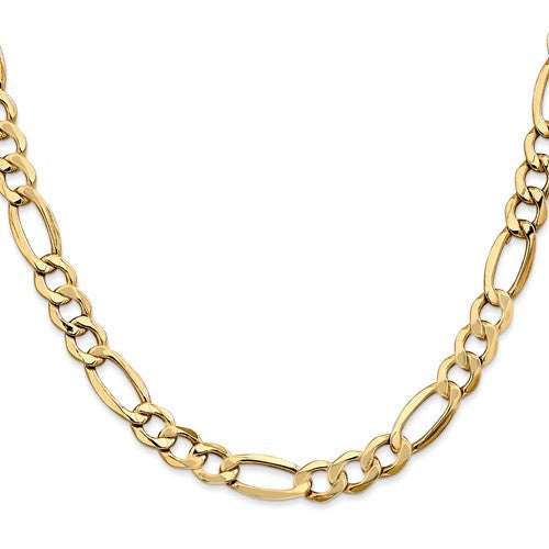 10K Gold Solid Figaro Chain