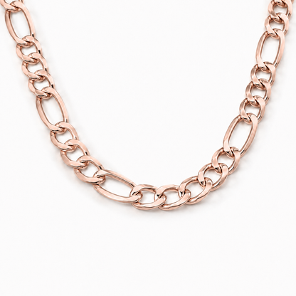 Rose gold Figaro chain