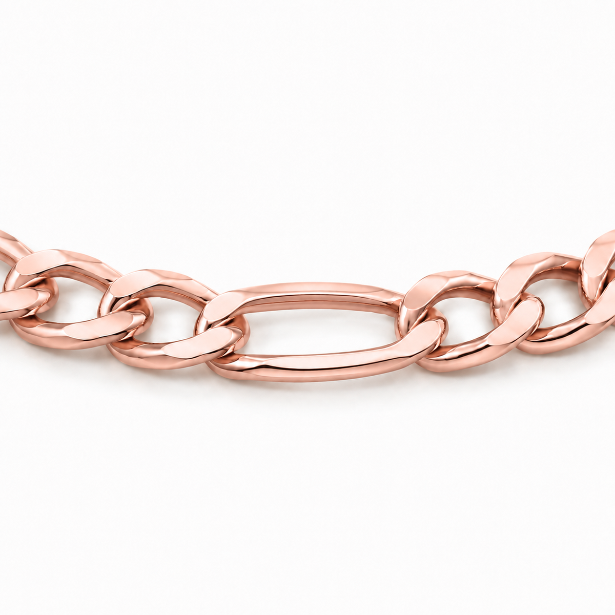 Rose gold Figaro chain