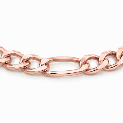 Rose gold Figaro chain