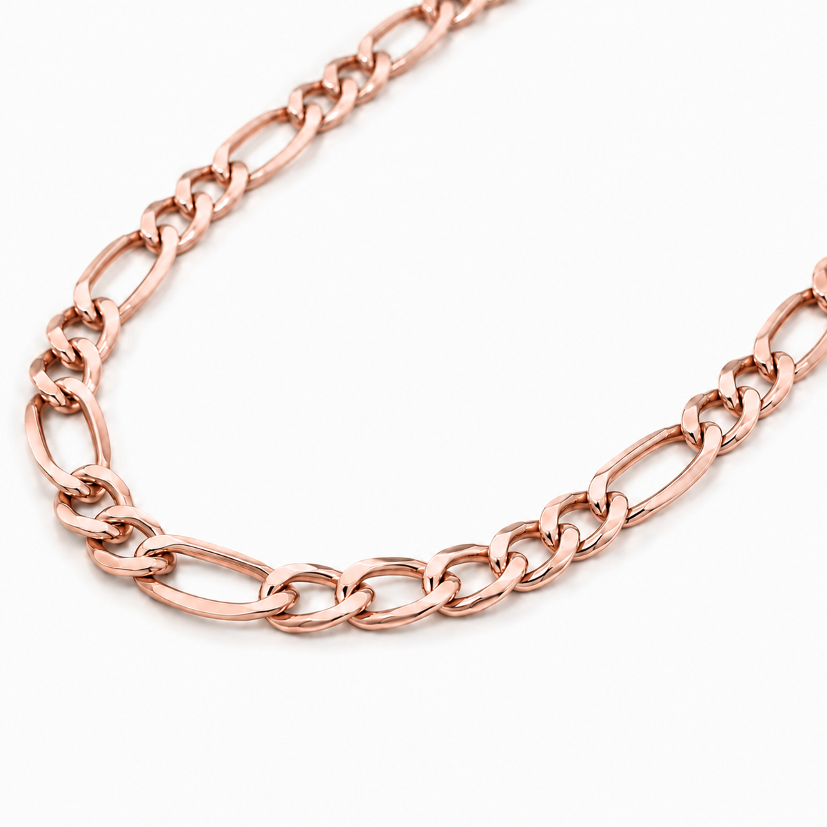 Rose gold Figaro chain