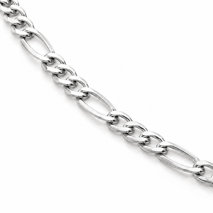 White gold Figaro chain