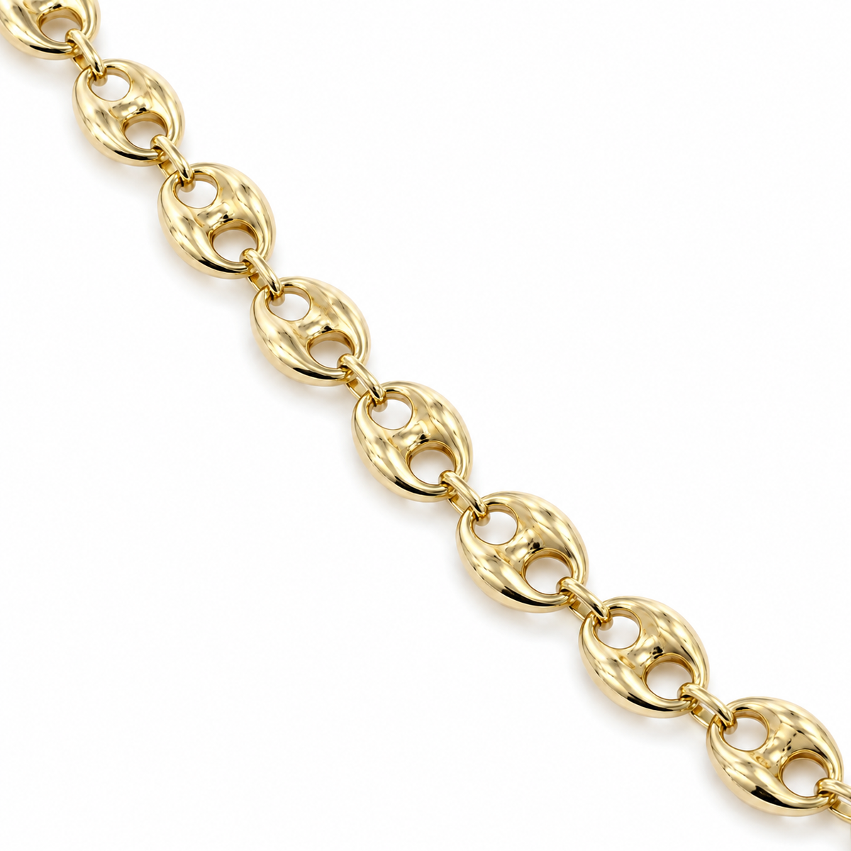 Yellow gold puff jewelry