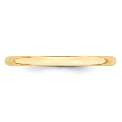 Gold Wedding Band - 2mm Plain