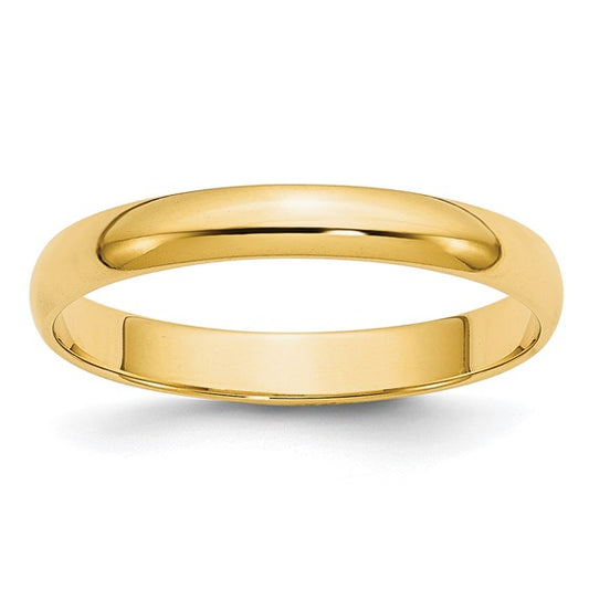 Gold Wedding Band - 3mm Plain