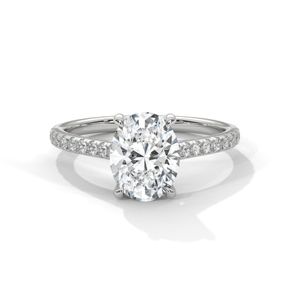 2.00ct Oval center Diamond with side stones