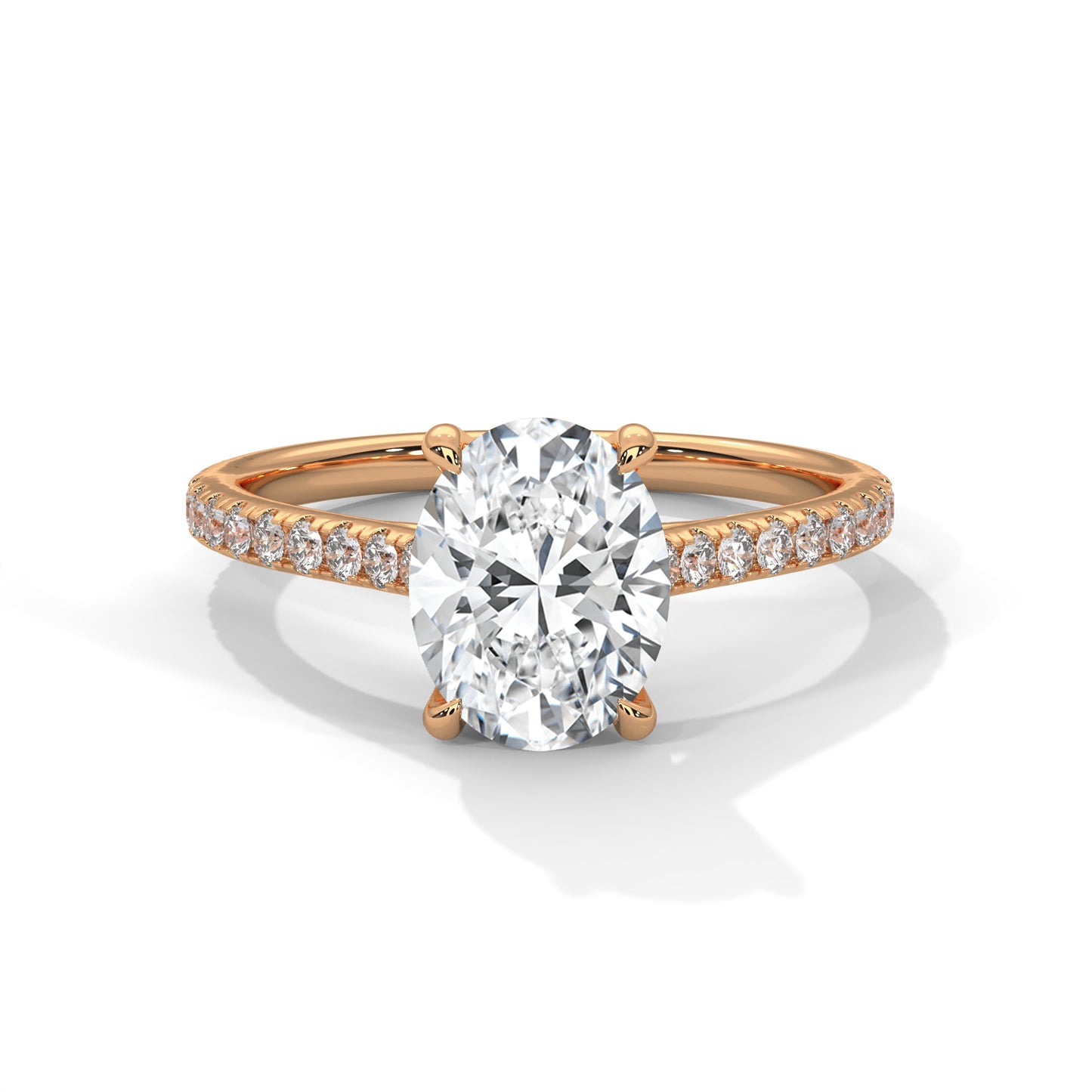 2.00ct Oval center Diamond with side stones
