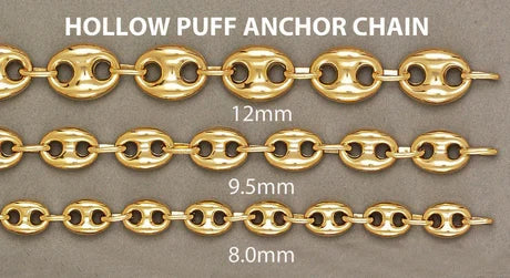 10K yellow gold semi-solid puff bracelet