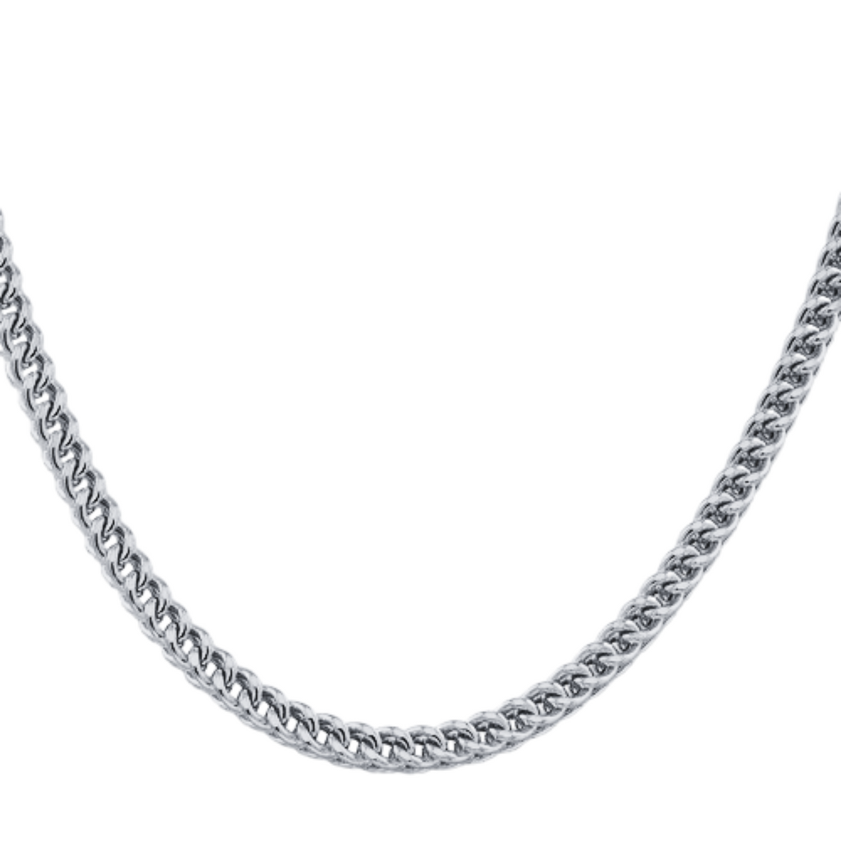 10K White Gold Semi-Solid Franco Chain