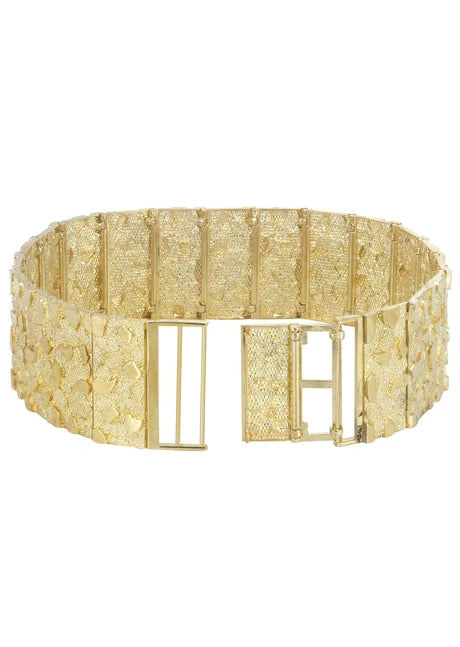 10K gold nugget bracelet