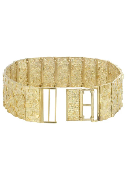 10K gold nugget bracelet