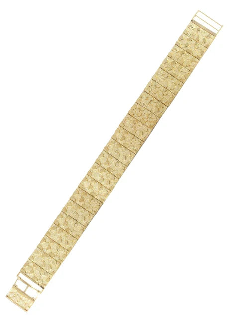 10K gold nugget bracelet