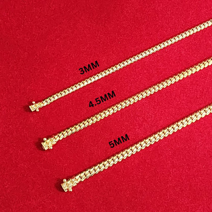 Solid Miami Cuban Chain - 10kt Gold 4.5MM