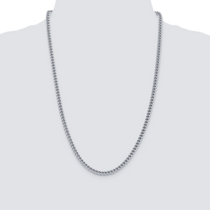 10K White Gold Semi-Solid Franco Chain