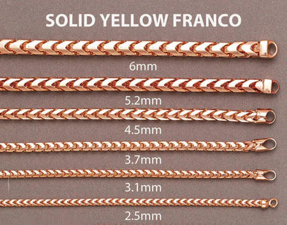 Rose gold Franco chain
