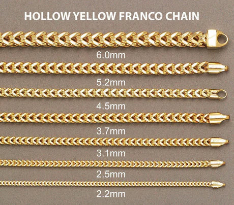 10K gold semi-solid Franco bracelet