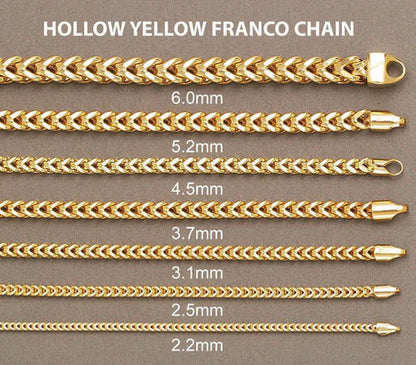 10K gold semi-solid Franco bracelet