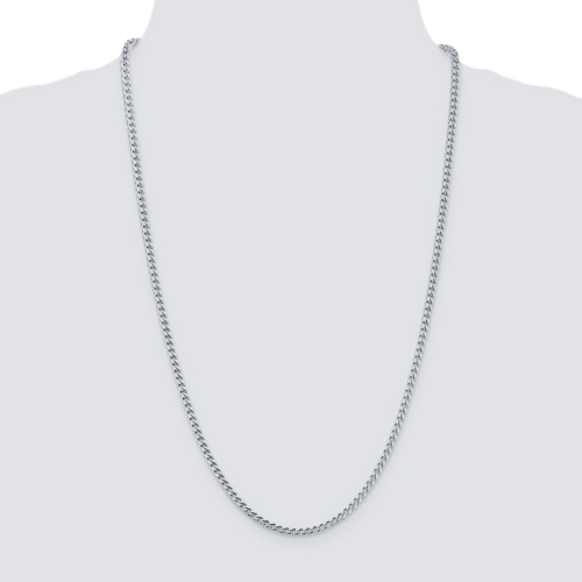 14K White Gold Solid Franco Chain