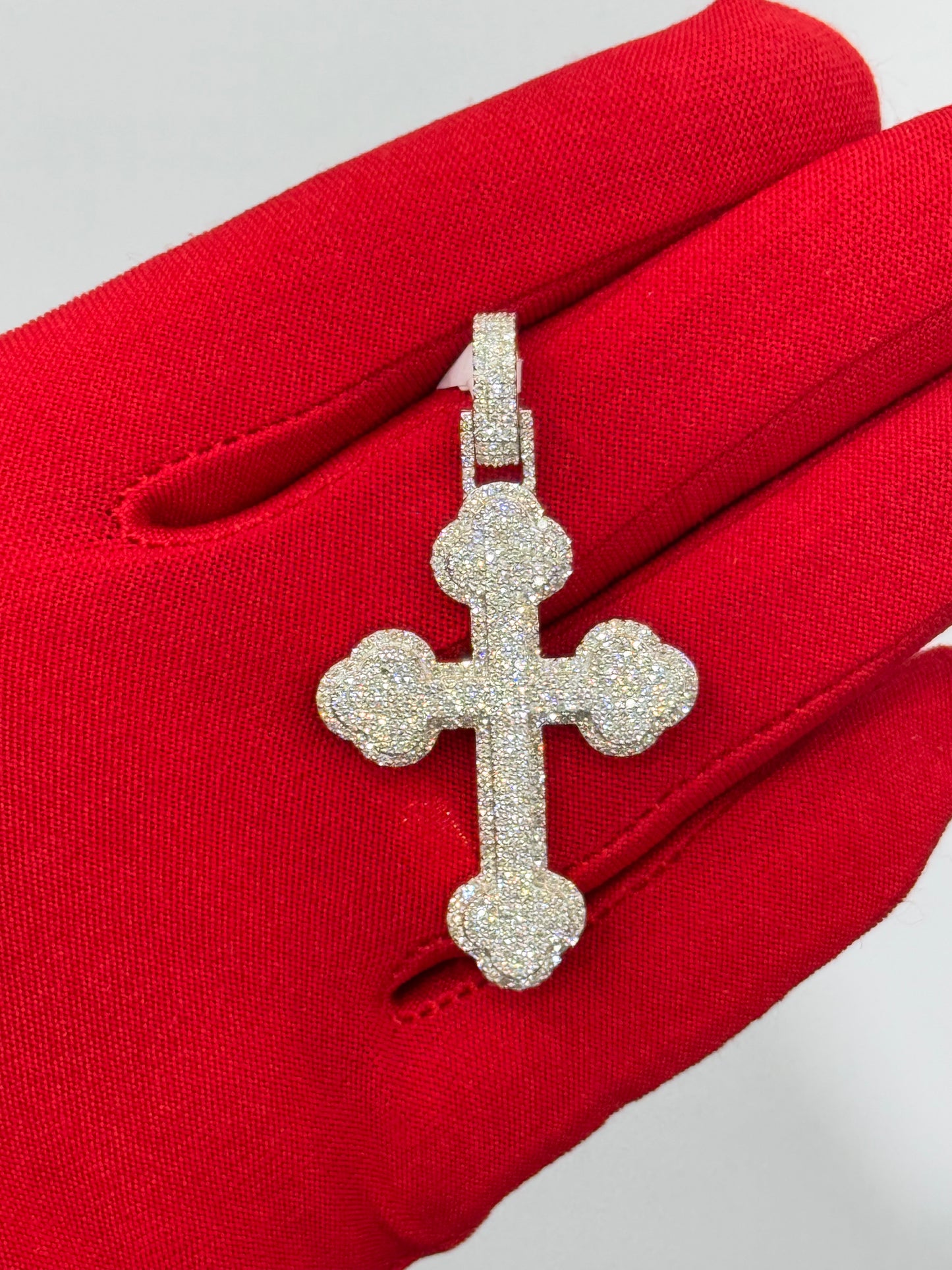 Gold & Natural Diamond Cross Pendant