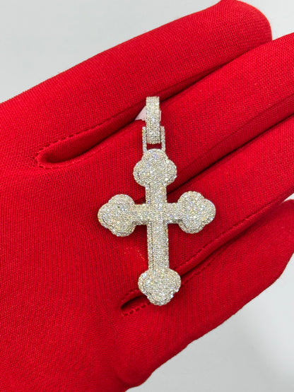 Gold & Natural Diamond Cross Pendant