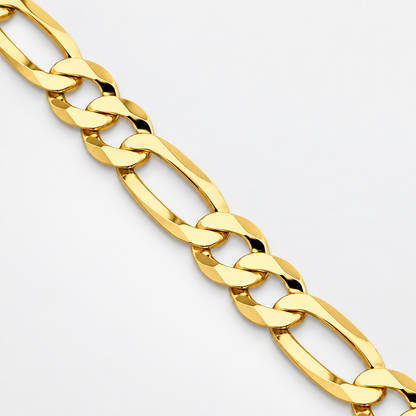 Gold Plated Sterling Silver Figaro Chain for Men