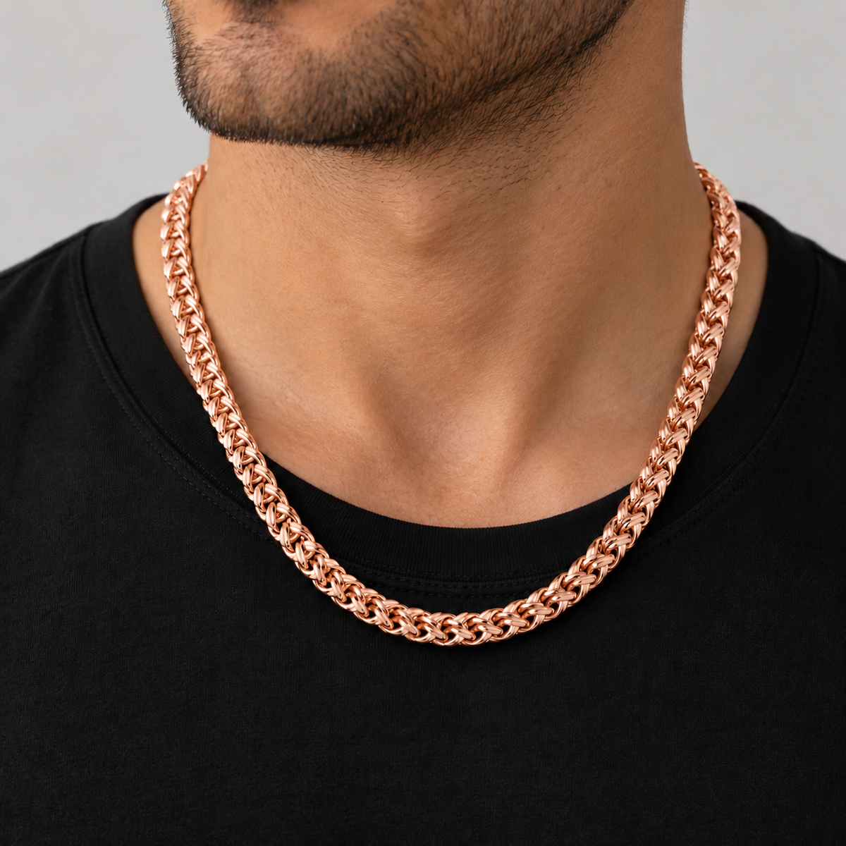 Rose gold Franco chain