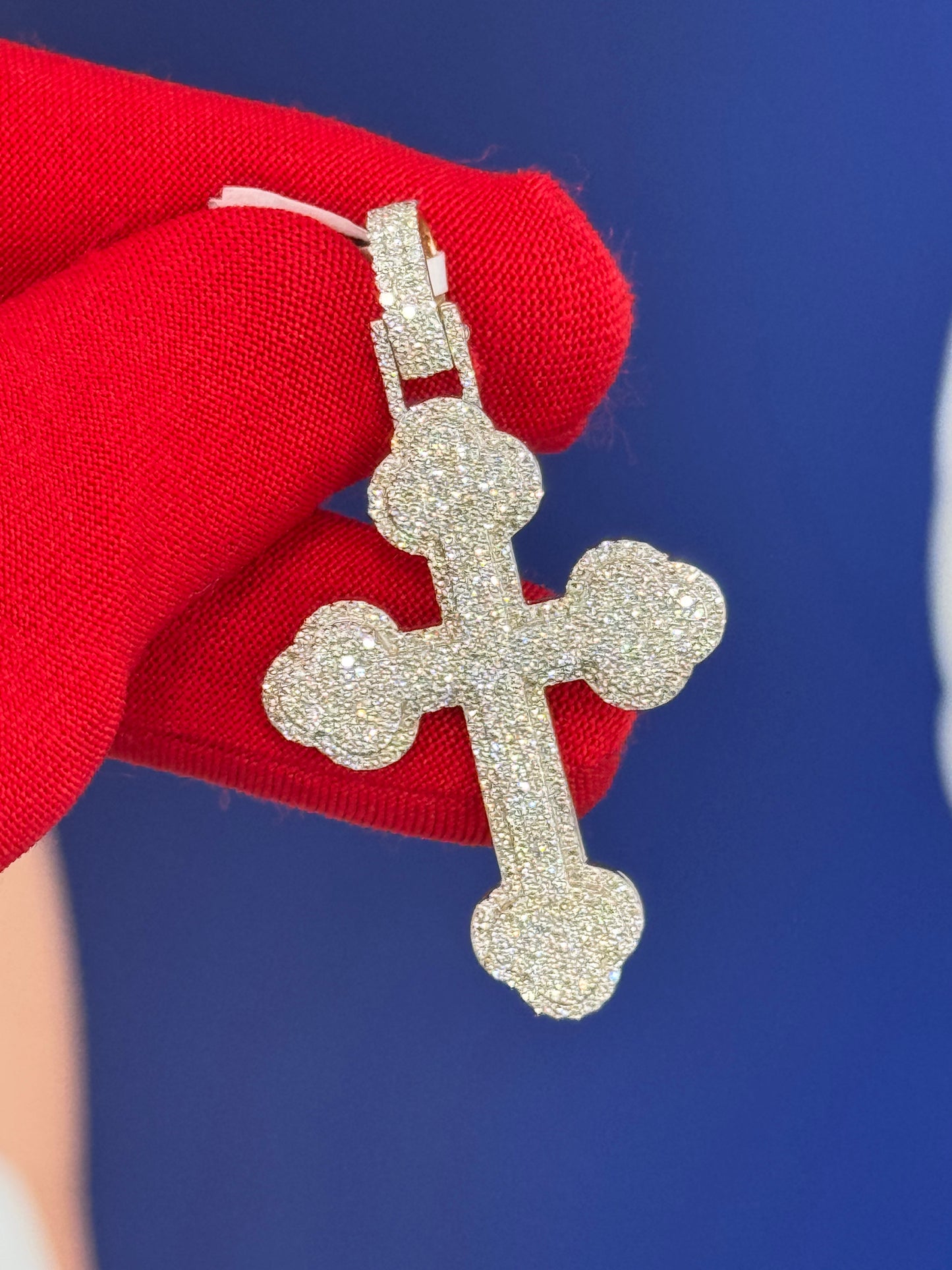 Gold & Natural Diamond Cross Pendant