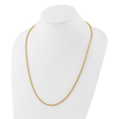 14K Yellow Gold Solid Franco Chain