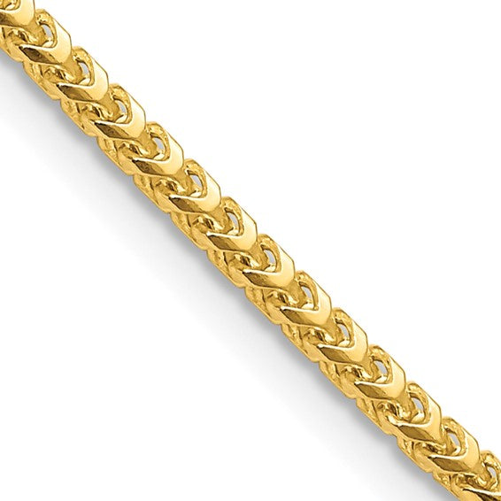 14K Yellow Gold Solid Franco Chain