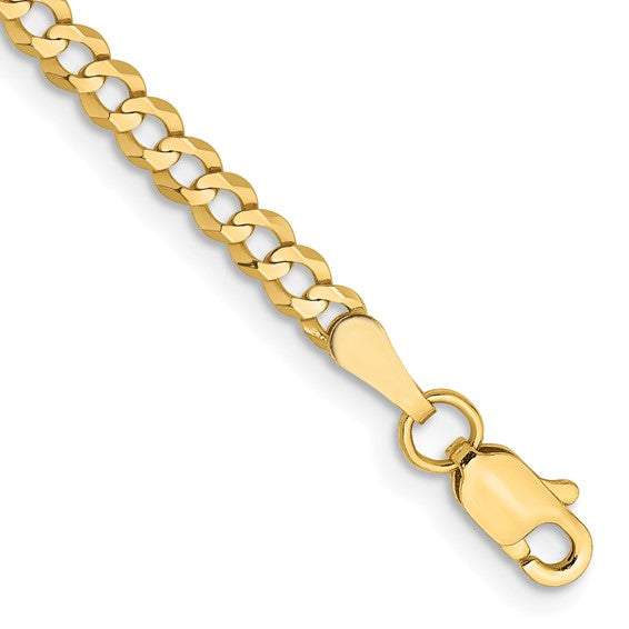 14K Gold Solid Cuban Link Chain