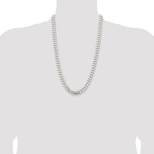 925 Sterling Silver Miami Cuban Link Chain, close-up of the links