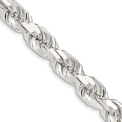 925 Sterling Silver Rope Chain, detail view
