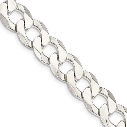925 Sterling Silver Cuban Curb Link Chain, close-up of the links