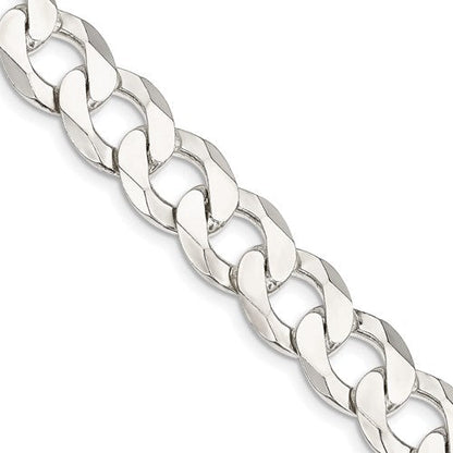 925 Sterling Silver Cuban Curb Link Chain, close-up of the links