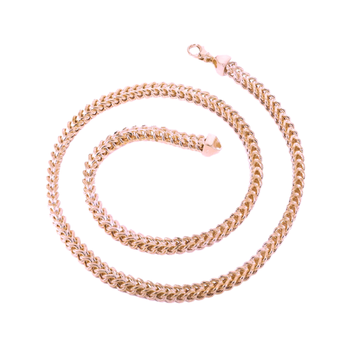 14K Rose Gold Chain - Semi-Solid Rose Franco Chain