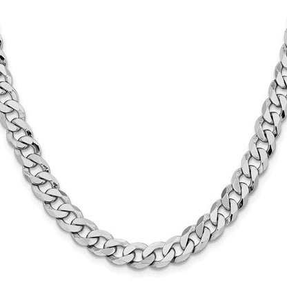 White gold Cuban curb link chain
