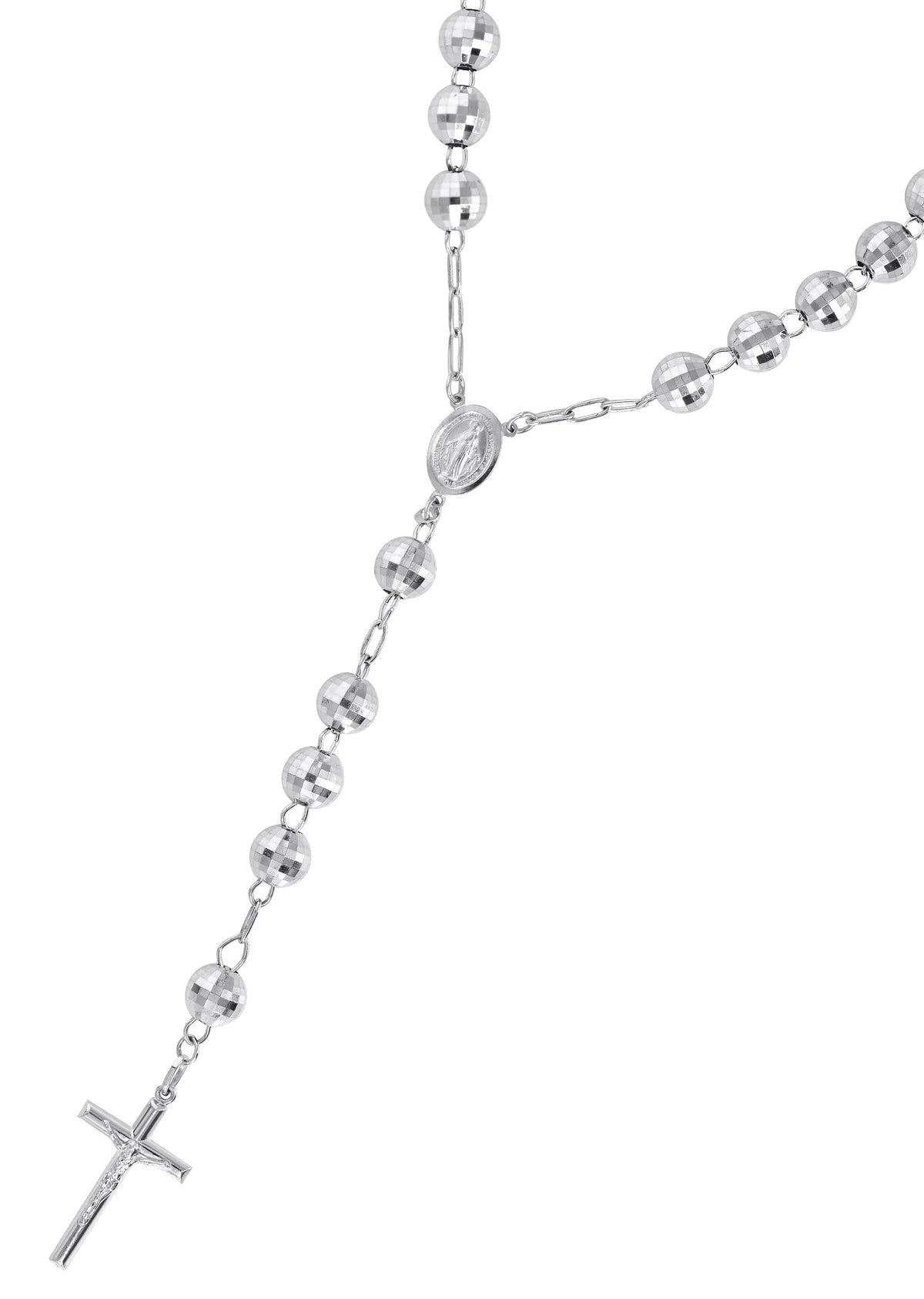 10K White Gold Rosary Chain