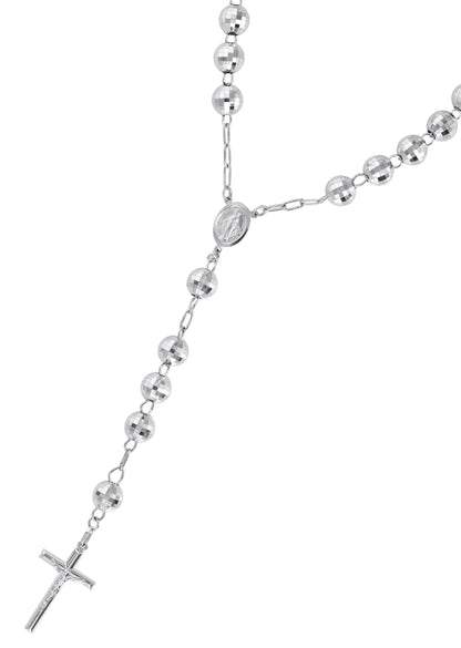 10K White Gold Rosary Chain