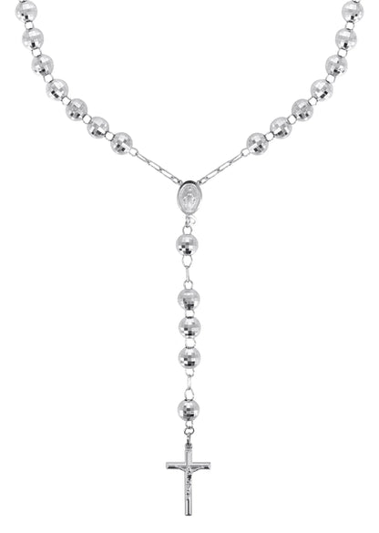 10K White Gold Rosary Chain