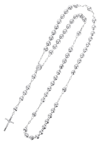 10K White Gold Rosary Chain