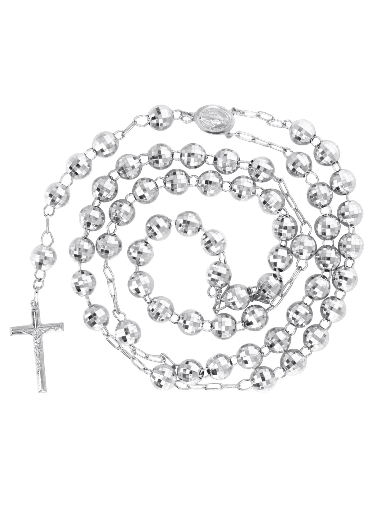 10K White Gold Rosary Chain