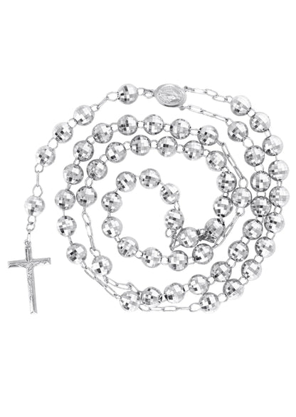 10K White Gold Rosary Chain